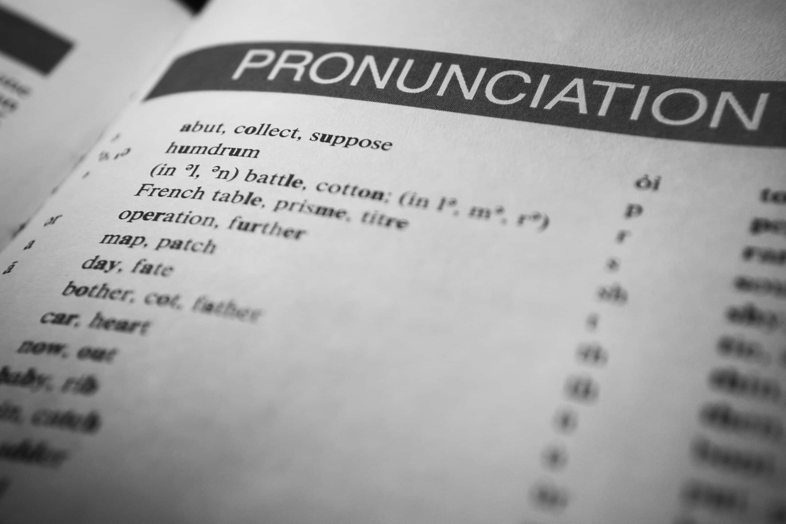 Clases de inglés en Westchase - Palabras comúnmente mal pronunciadas